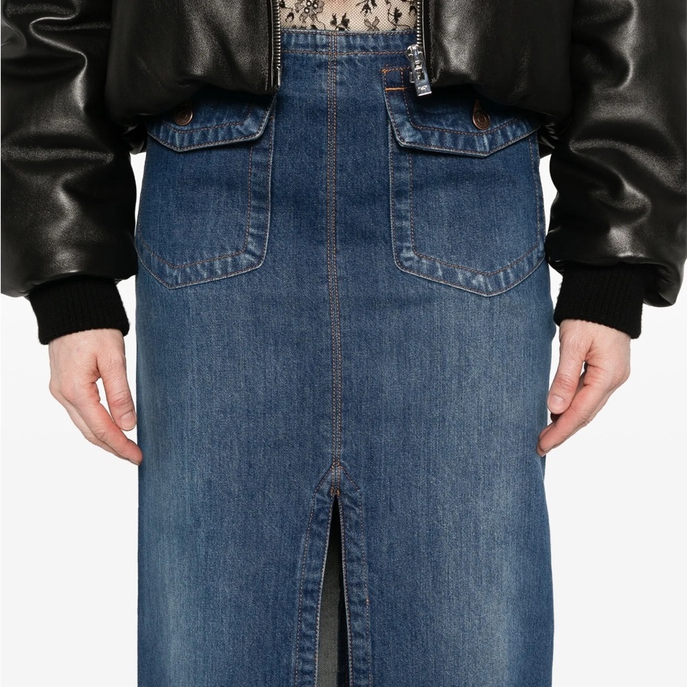 Chloe Denim Midi Skirt Night blue - Picture 6 of 13